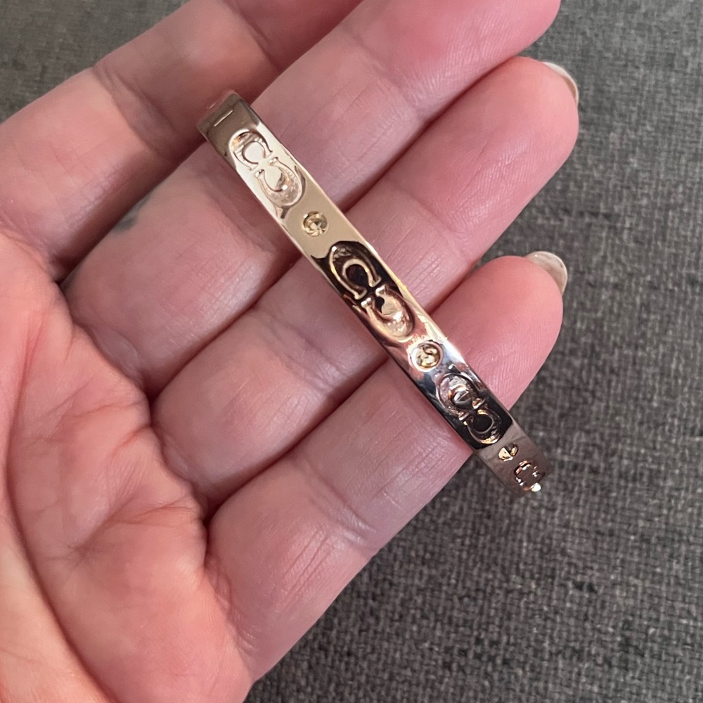 Coach Bundle….Rose Gold Bangle and Silver and diamond earrings!🧚 - Picture 5 of 6